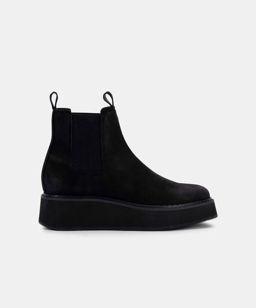 ARLETE BOOTIES IN BLACK NUBUCK