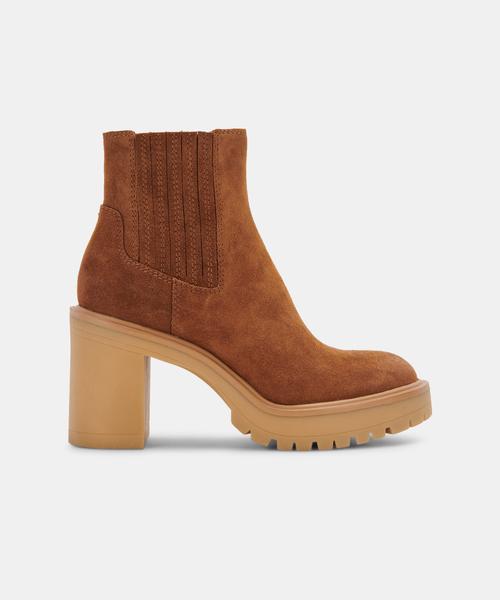 CASTER H2O BOOTIES IN CAMEL SUEDE - Click Image to Close
