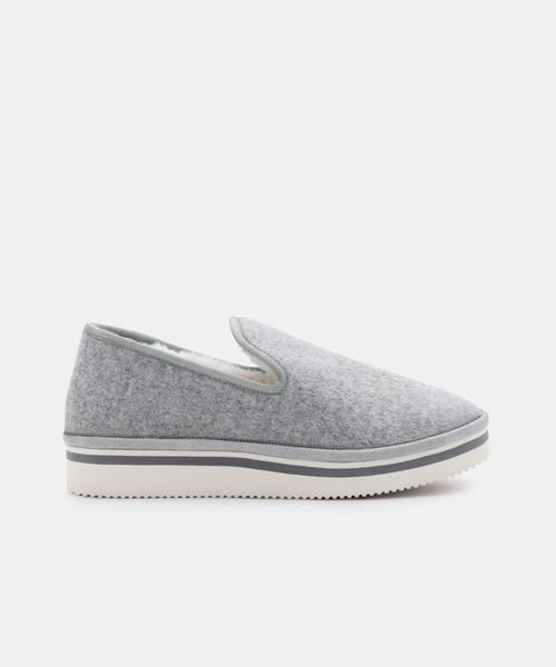 HERVE SLIPPERS IN GREY FELT