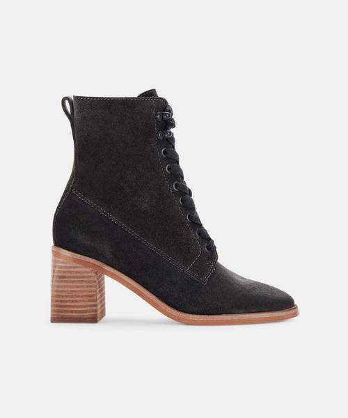 IDEN BOOTIES IN ANTHRACITE SUEDE