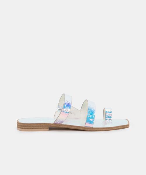 ISALA SANDALS IN SILVER IRIDESCENT STELLA