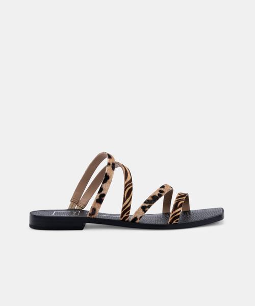 IZABEL SANDALS IN LEOPARD MULTI CALF HAIR