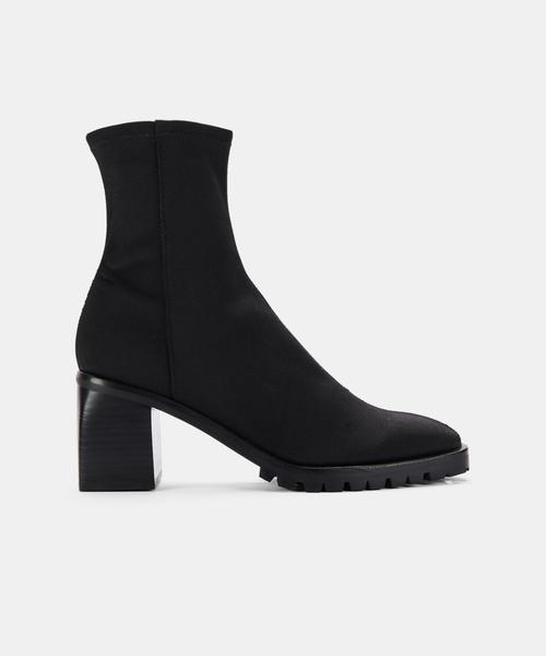 IZORA BOOTIES IN BLACK FABRIC