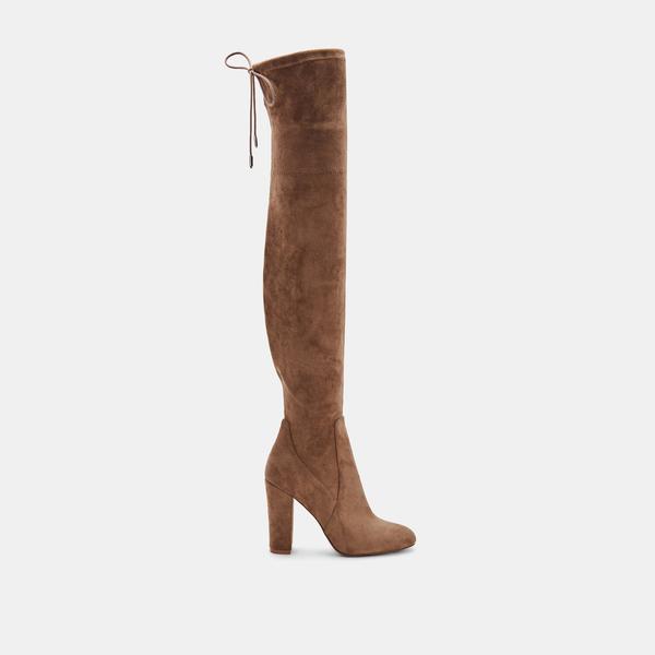 KIAN BOOTS IN TRUFFLE MICROSUEDE - Click Image to Close