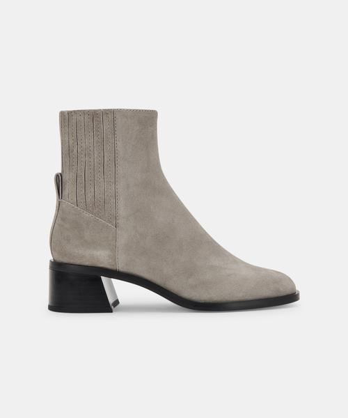 LAYTON BOOTIES IN CHARCOAL SUEDE