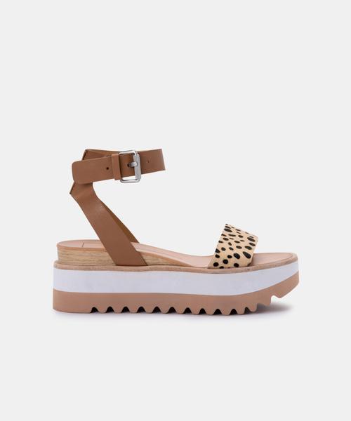 MILA SANDALS IN LEOPARD CALF HAIR - Click Image to Close