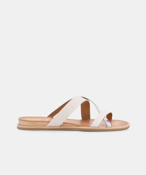 NEBI SANDALS IN WHITE MULTI