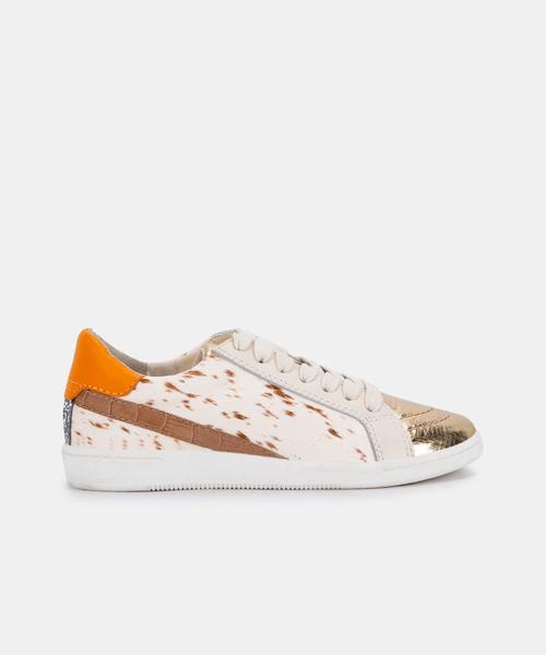 NINO SNEAKERS IN FAWN CALF HAIR - Click Image to Close