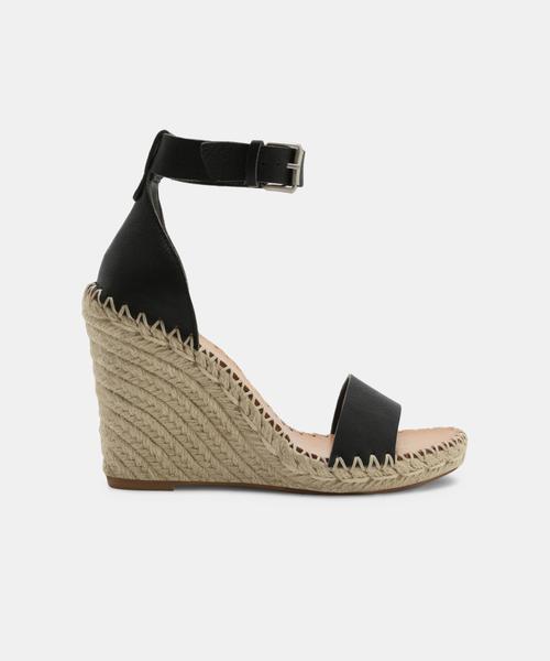 NOOR WEDGES IN BLACK - Click Image to Close