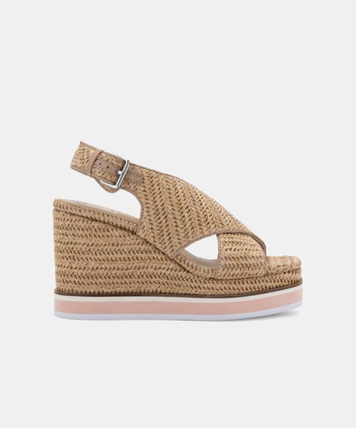 ODELIA WEDGES NATURAL RAFFIA - Click Image to Close