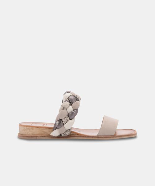 PERSEY SANDALS IN GREY MULTI SUEDE - Click Image to Close