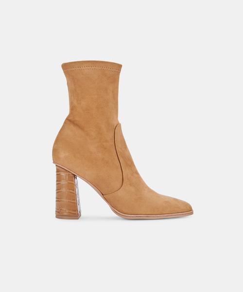 PETYA BOOTIES IN CASHEW STELLA SUEDE - Click Image to Close