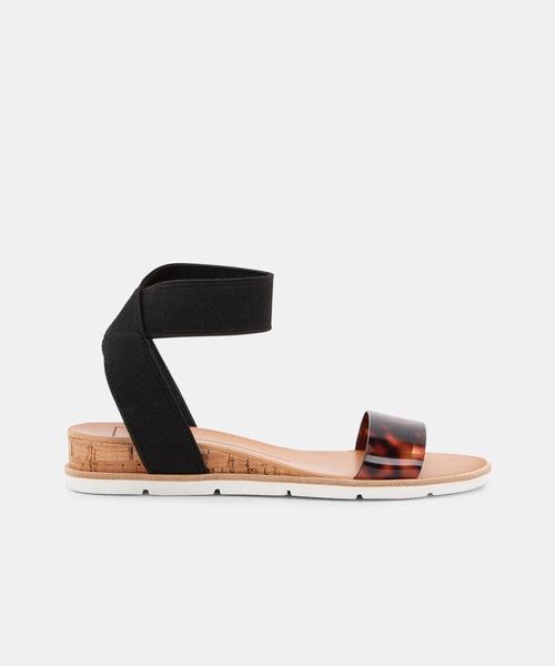 VIVIAN SANDALS IN BLACK MULTI