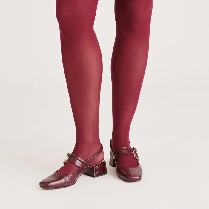 2-Pack Cherry Black Solid Tights — view 3