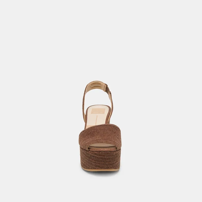Akera Cocoa Raffia Wedges — view 7