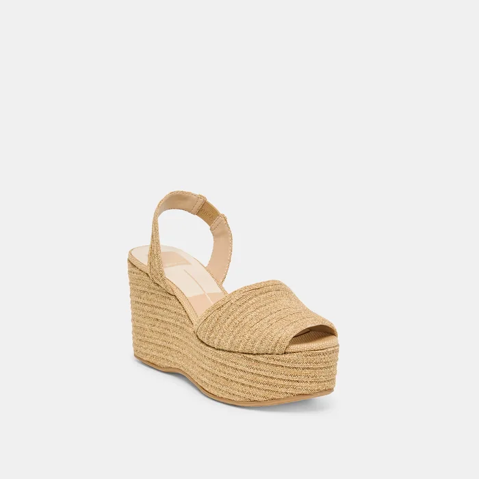 Akera Natural Raffia Wedges — view 4