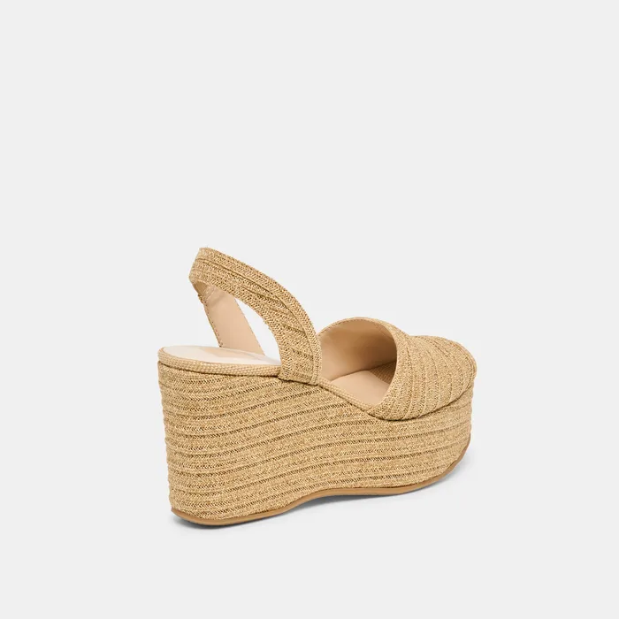 Akera Natural Raffia Wedges — view 5