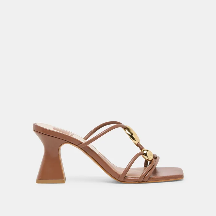 Alayna Cognac Leather Heels — view 2
