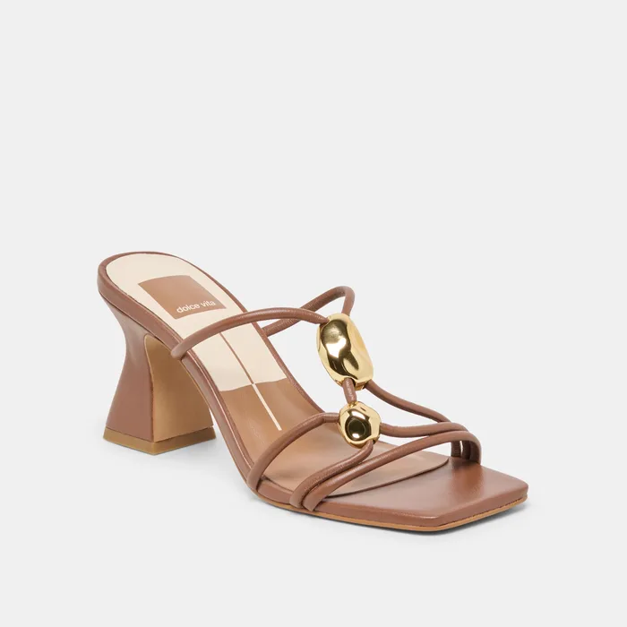 Alayna Cognac Leather Heels — view 4