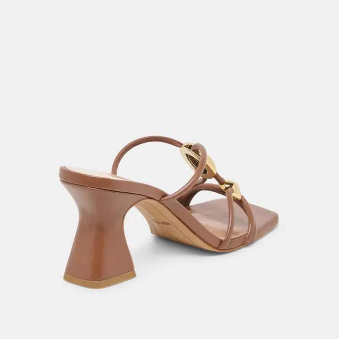 Alayna Cognac Leather Heels — view 6
