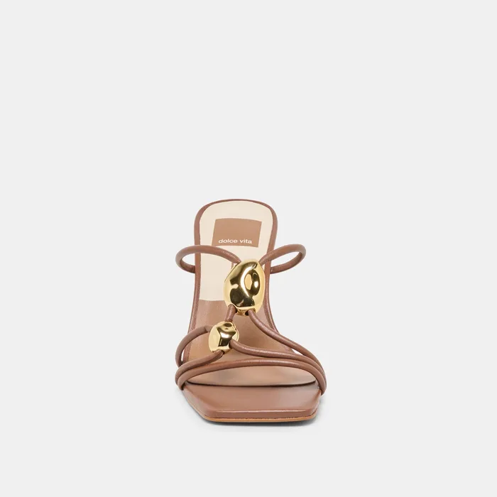 Alayna Cognac Leather Heels — view 9