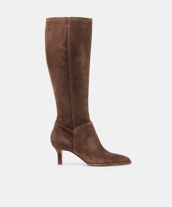 Aldy Dk Brown Suede Boots — view 2