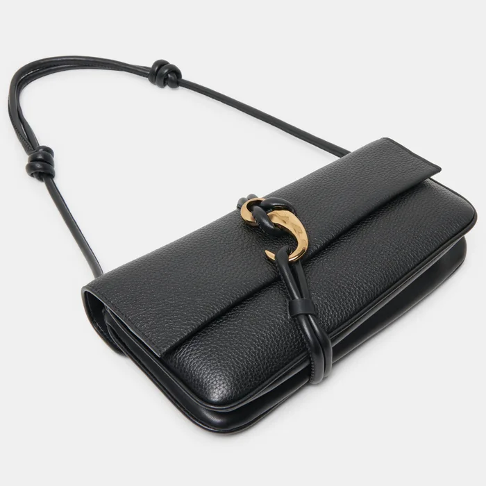 ALICE Black Leather Shoulder Bag — view 4