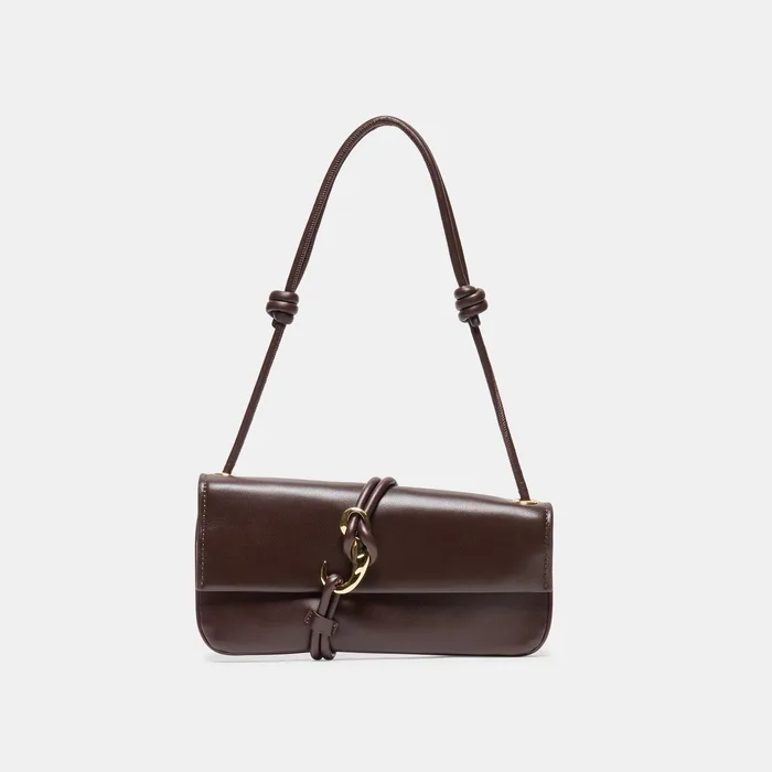 ALICE Brown Cherry Leather Adjustable Shoulder Bag — view 2