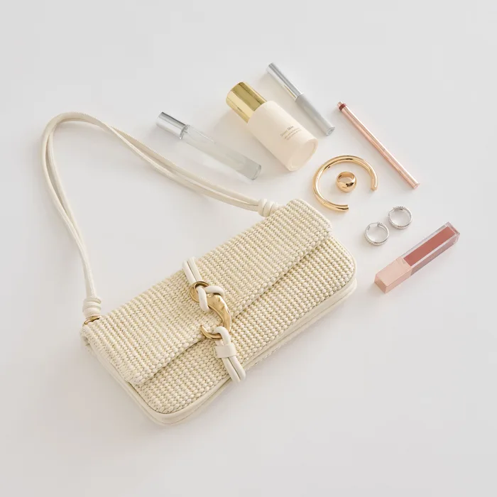 Alice Natural Raffia Shoulder Bag — view 6