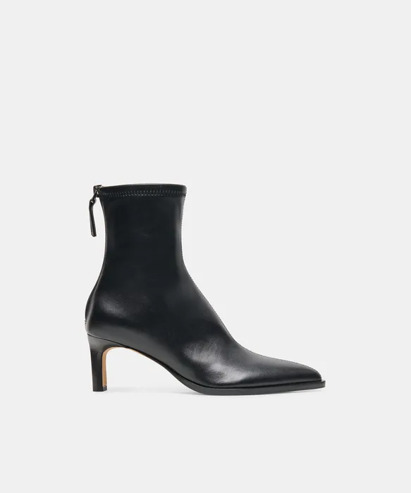ALICEN Black Stella Kitten-Heel Ankle Booties — view 2