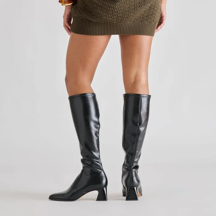 Alivia Black Leather Boots — view 5