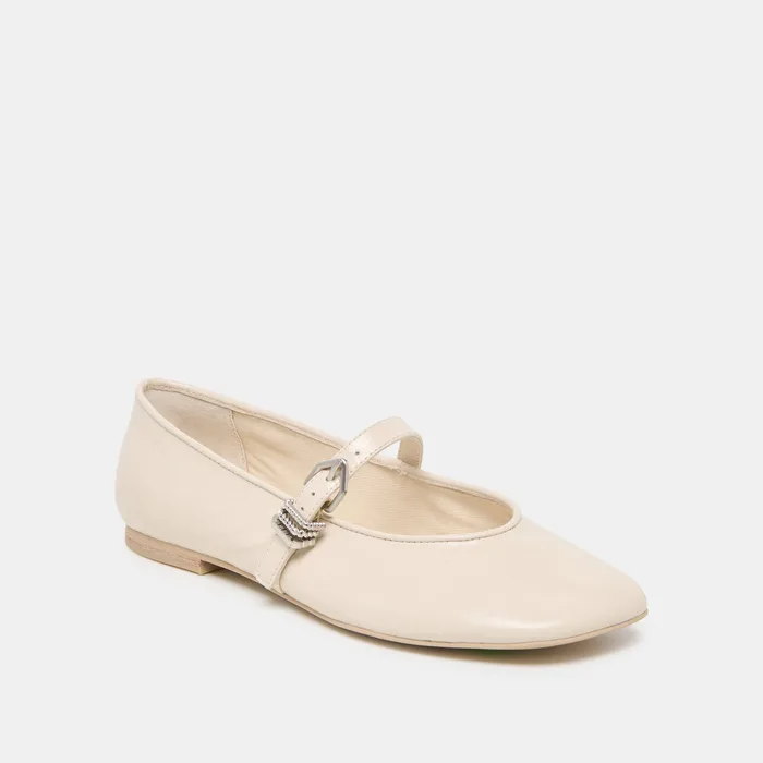 Alizza Creme Crinkle Patent Ballet Flats — view 4