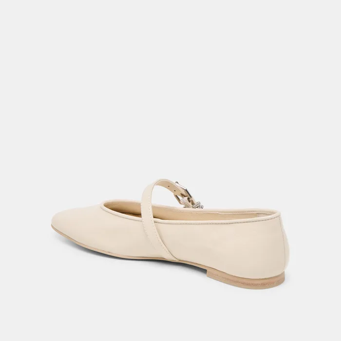 Alizza Creme Crinkle Patent Ballet Flats — view 8