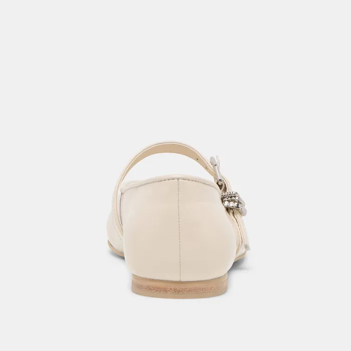 Alizza Creme Crinkle Patent Ballet Flats — view 10