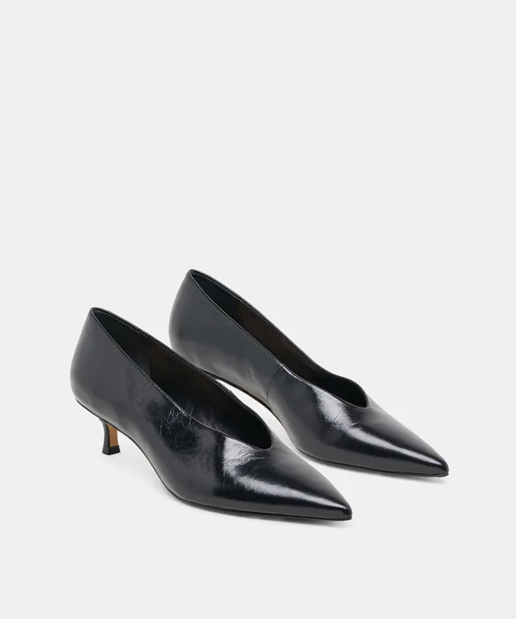 ALWYN HEELS MIDNIGHT CRINKLE PATENT – Dolce Vita — view 3