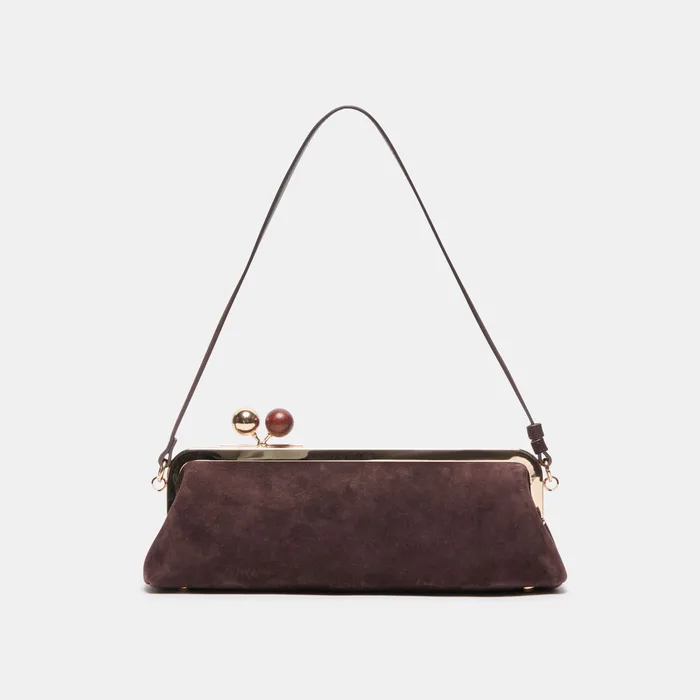Ambriaa Shoulder Bag Chocolate Suede — view 2