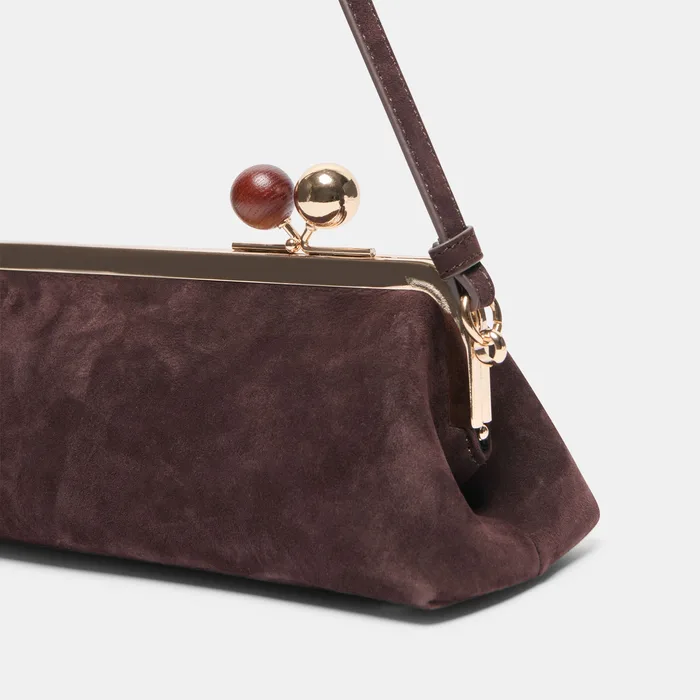 Ambriaa Shoulder Bag Chocolate Suede — view 5