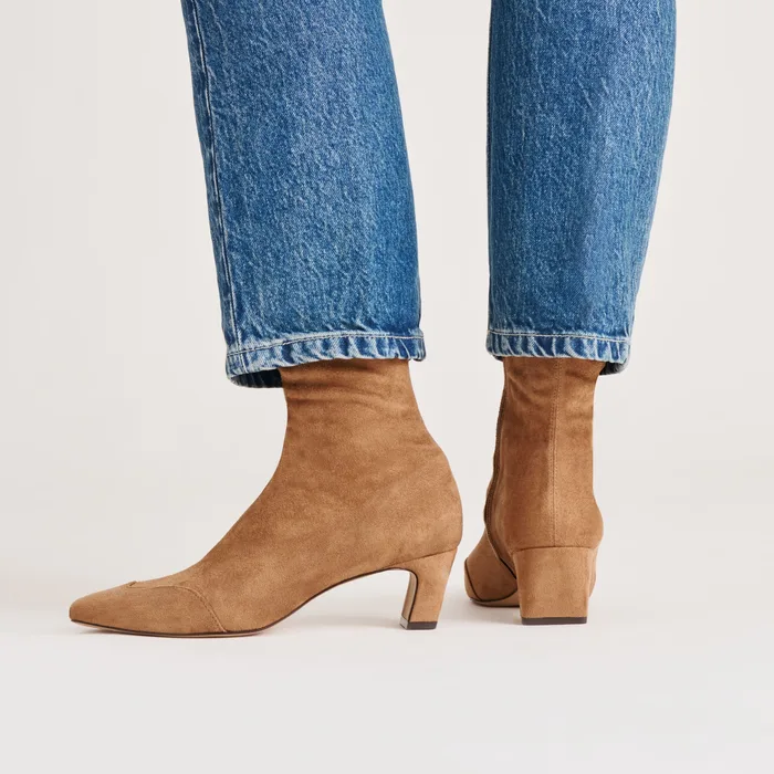 Anika Lt Brown Stella Suede Boots — view 3