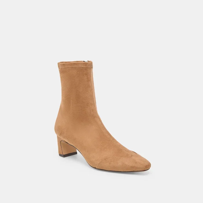 Anika Lt Brown Stella Suede Boots — view 4