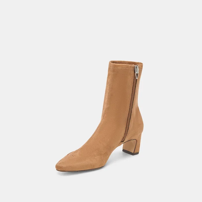 Anika Lt Brown Stella Suede Boots — view 8