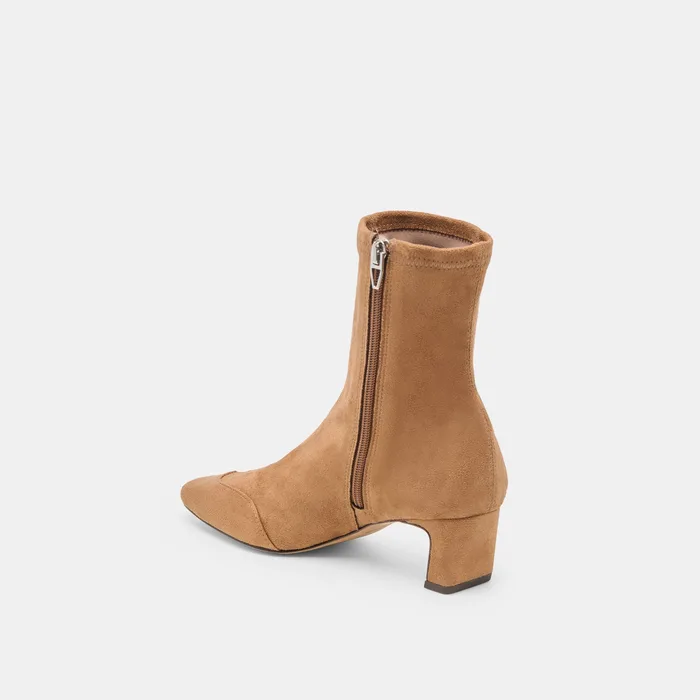 Anika Lt Brown Stella Suede Boots — view 9