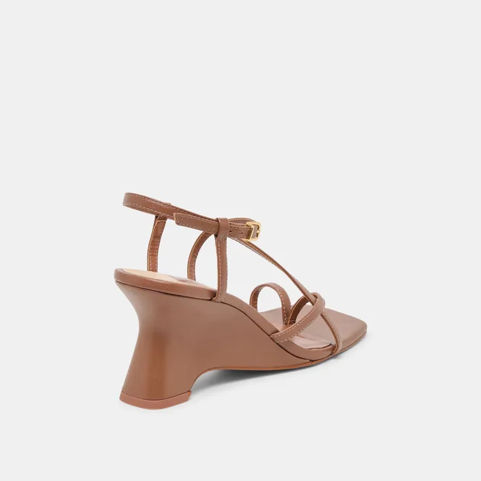 Aylee Cognac Leather Wedges — view 5