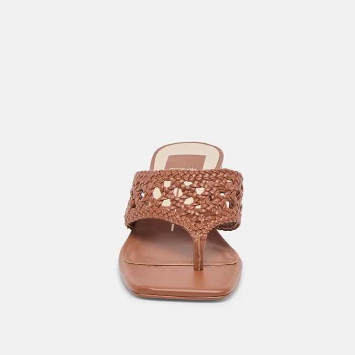 Barlo Cognac Woven Stella Heels — view 9