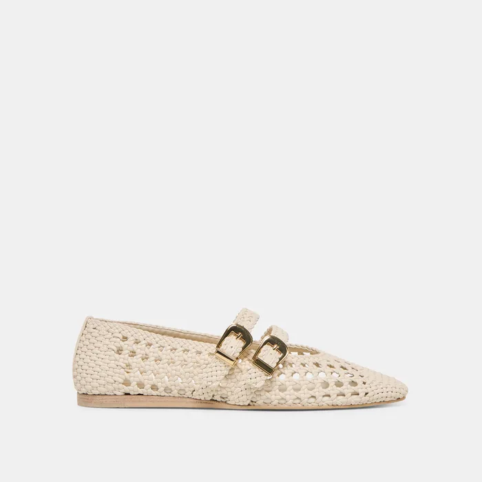 Baylee Creme Woven Stella Ballet Flats — view 2