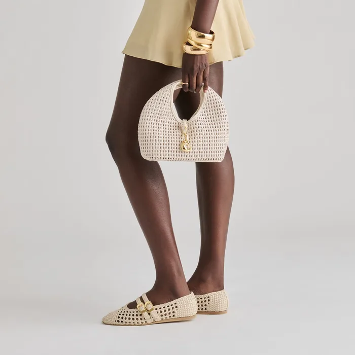 Baylee Creme Woven Stella Ballet Flats — view 3