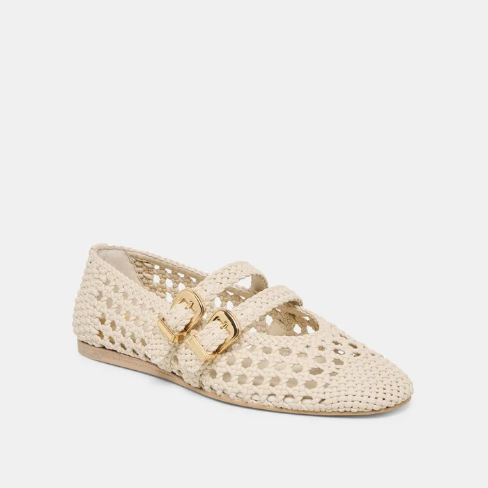 Baylee Creme Woven Stella Ballet Flats — view 4