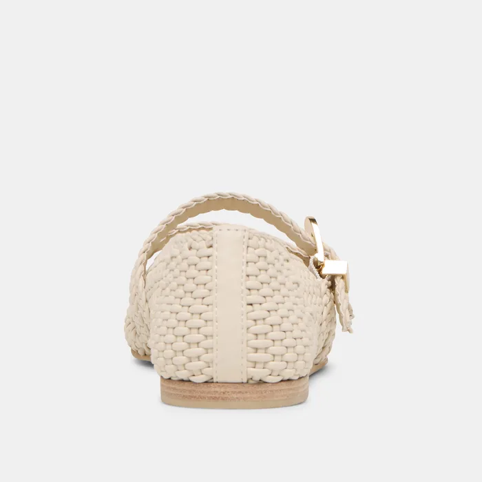 Baylee Creme Woven Stella Ballet Flats — view 12