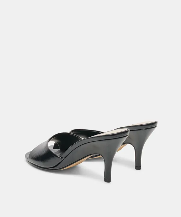 BELEN HEELS BLACK LEATHER