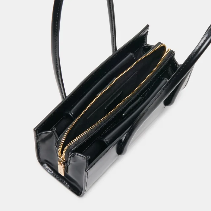 BESTIE HANDBAG BLACK LEATHER