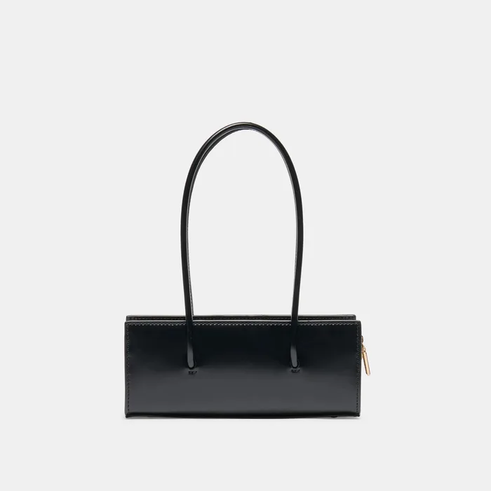 BESTIE Black Leather Top-Handle Small Handbag — view 2